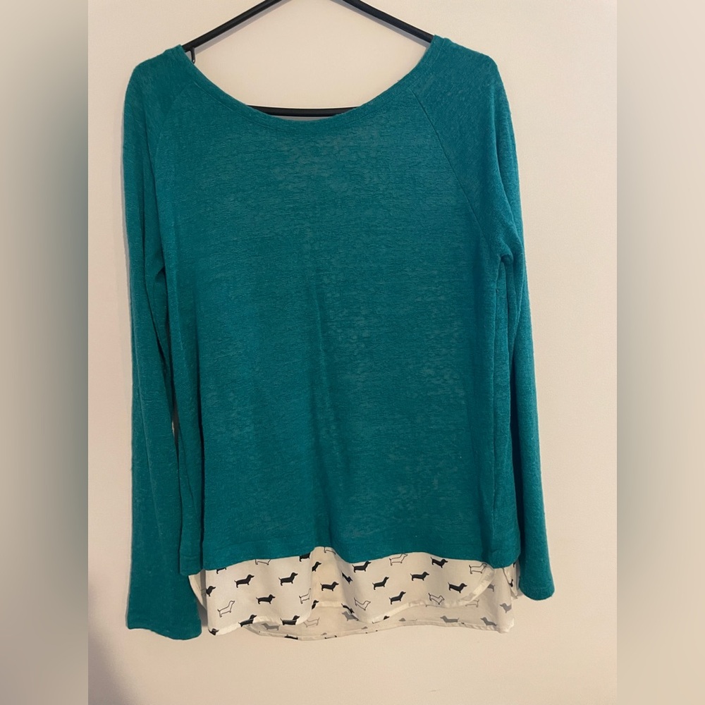 Teal Long Sleeve Women's Top